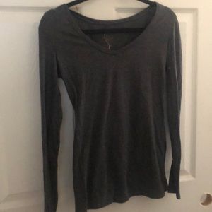 Gray long sleeve top